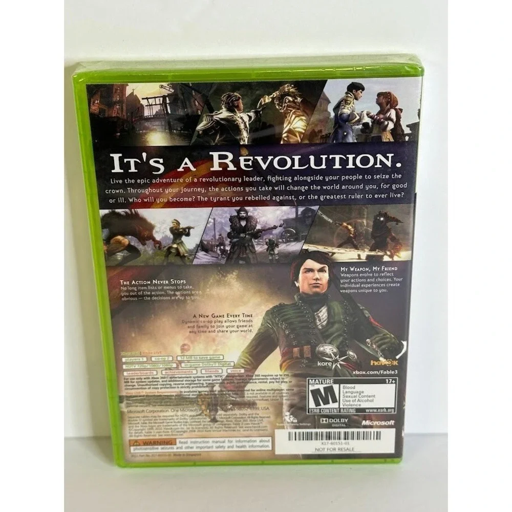 FABLE III 3 (XBOX 360, 2010) GAME NEW & FACTORY SEALED!!!